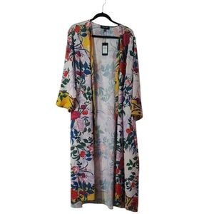 Arna York Floral Open Long Sleeve Kimono Size 26/28